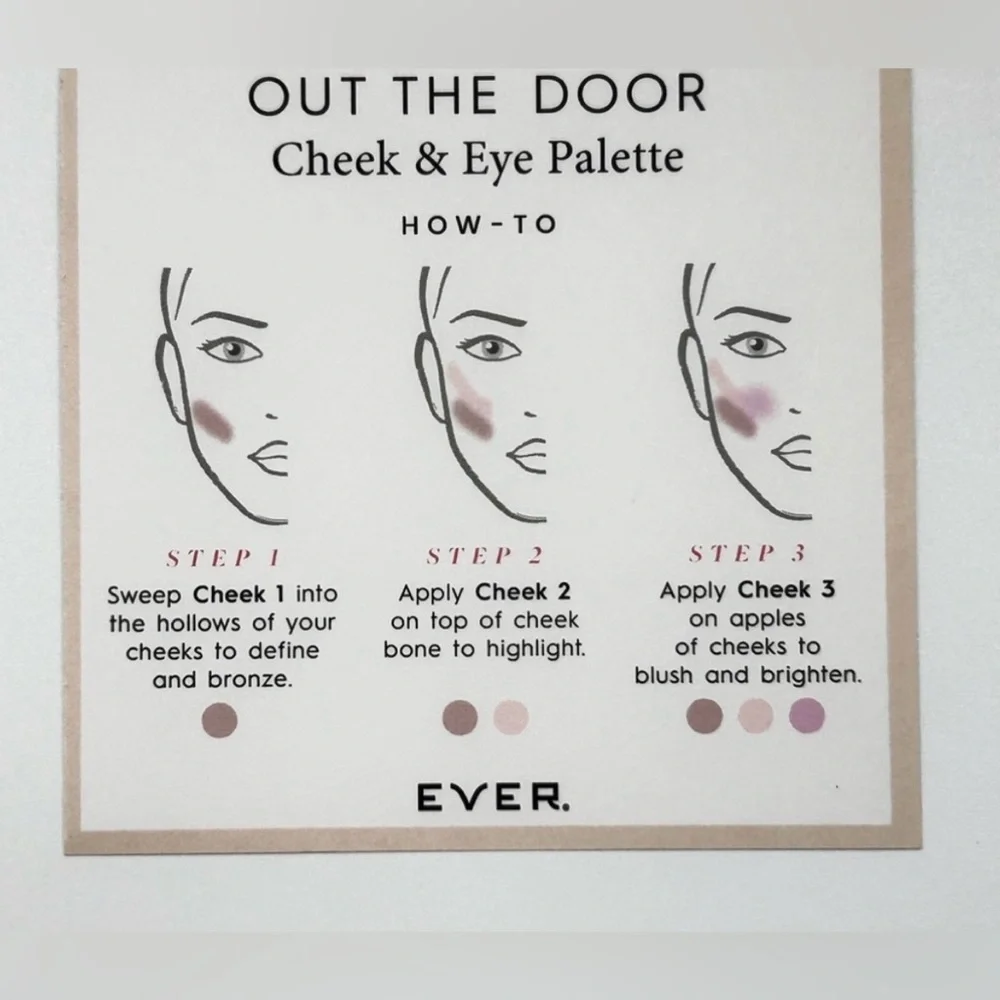 Ever Beauty ‘Out the Door’ 4 in 1 | Eye & Cheek Contour Pallet - NIB - $68